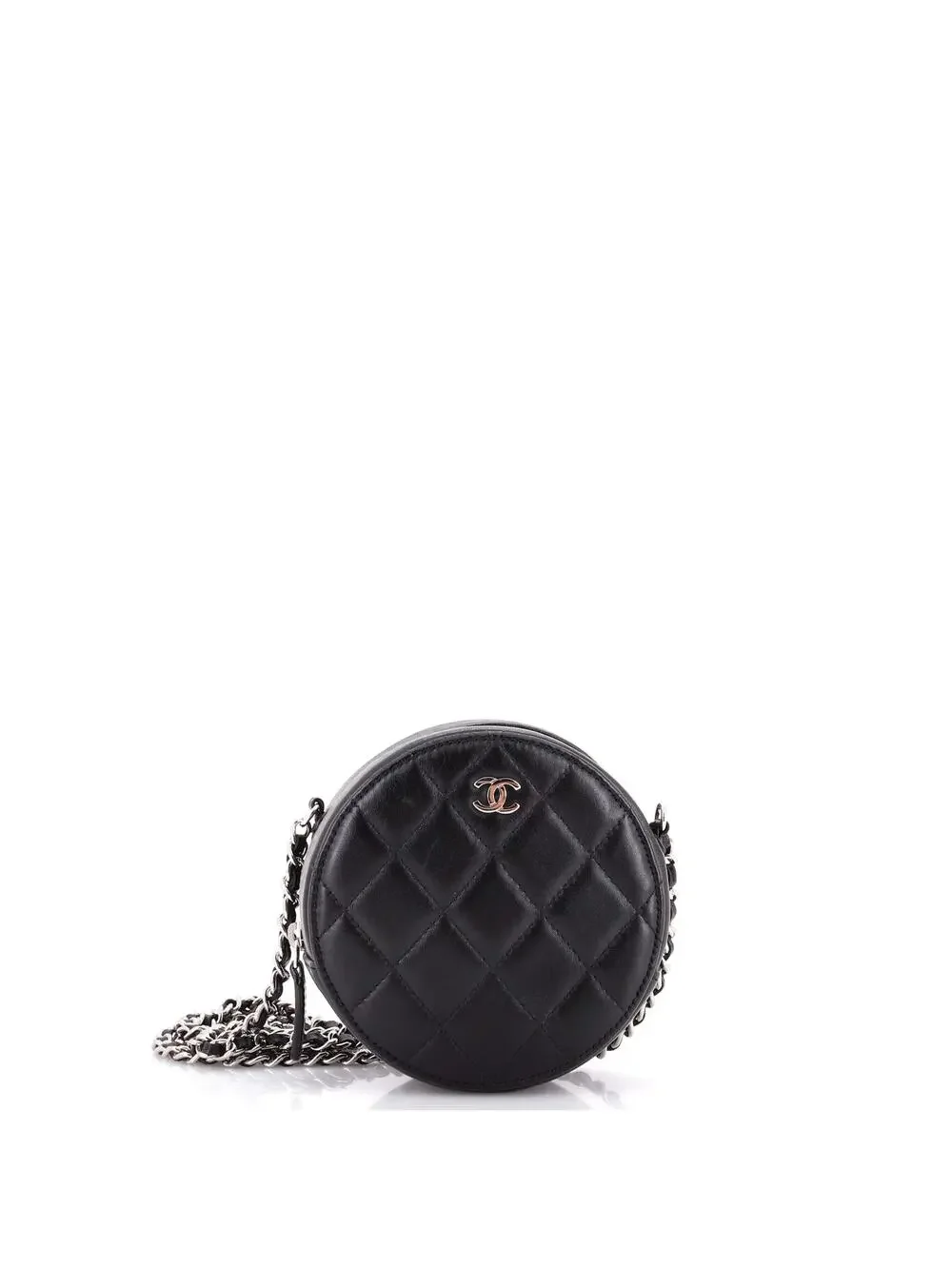 Chanel Round Clutch With Chain Quilted #263934C22B